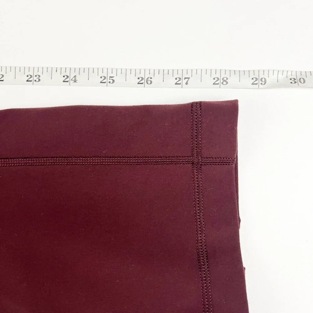 Lululemon Leggings Women's 6 Bordeaux Drama Gather & Crow Crop Slit Capri